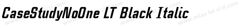 CaseStudyNoOne LT Black Italic字体转换